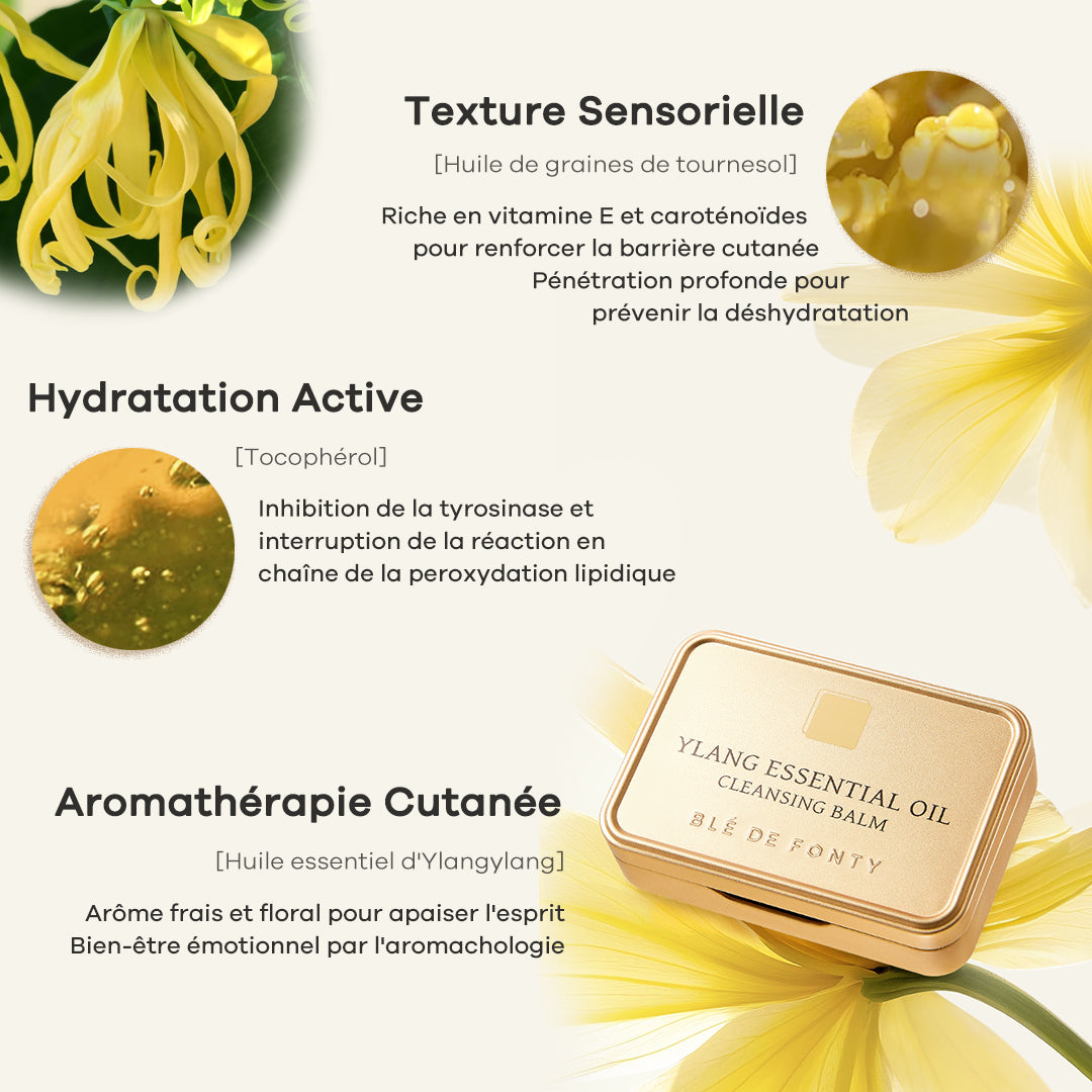 Baume Nettoyant à l'Huile Essentiel d'Ylang 85ml Blé de Fonty